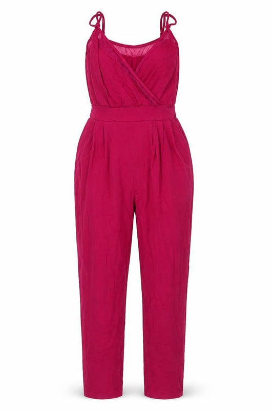ASOS Women’s Pink Sleeveless Jumpsuit UK 4 Wrap Front Strappy Design