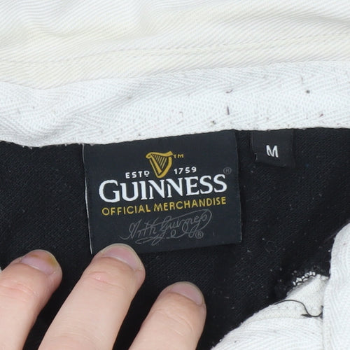 Guinness Men's Black Union Jack Polo Shirt Size M Cotton Regular Fit