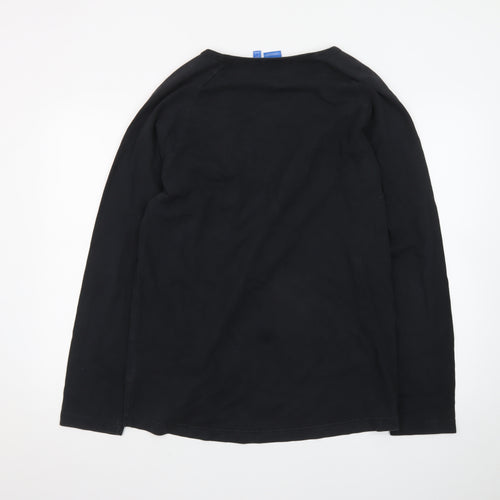 Adidas Men's Black Long Sleeve Crew Neck Graphic T-Shirt Size L