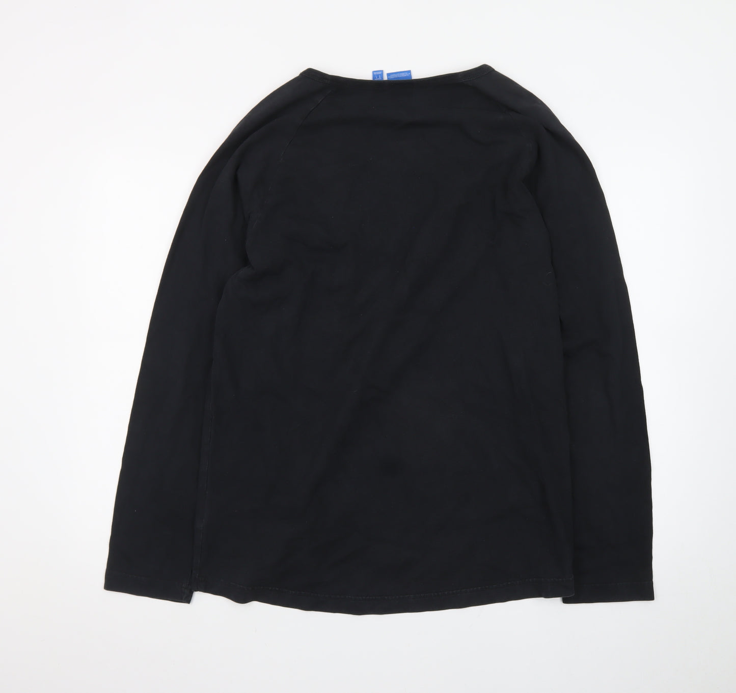 Adidas Men's Black Long Sleeve Crew Neck Graphic T-Shirt Size L