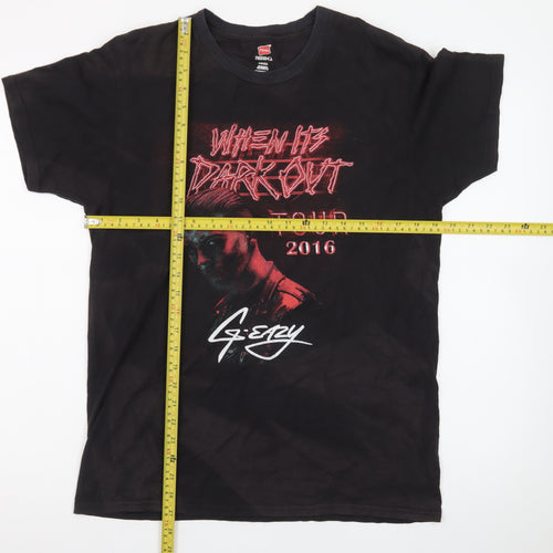 Hanes Men's Black G-Eazy 2016 Tour Graphic Cotton T-Shirt M