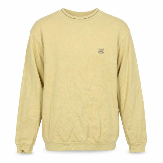 Front view of Basic Line Men's Beige Cotton Crew Neck jumper M