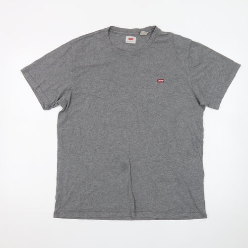 Levi's Men's Grey Crew Neck Short Sleeve Classic Cotton T-Shirt M