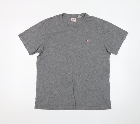Levi's Men's Grey Crew Neck Short Sleeve Classic Cotton T-Shirt M
