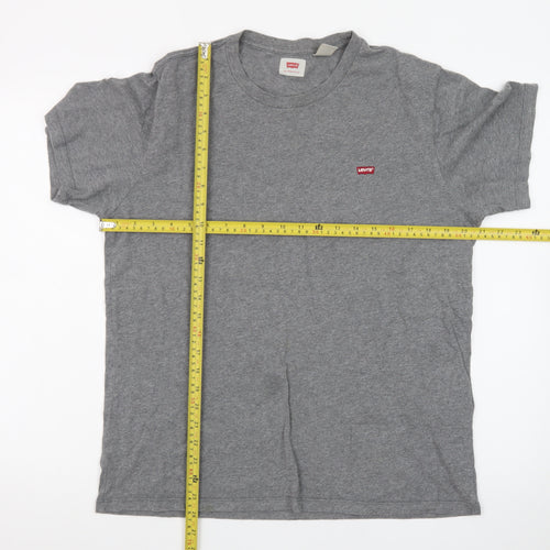 Levi's Men's Grey Crew Neck Short Sleeve Classic Cotton T-Shirt M