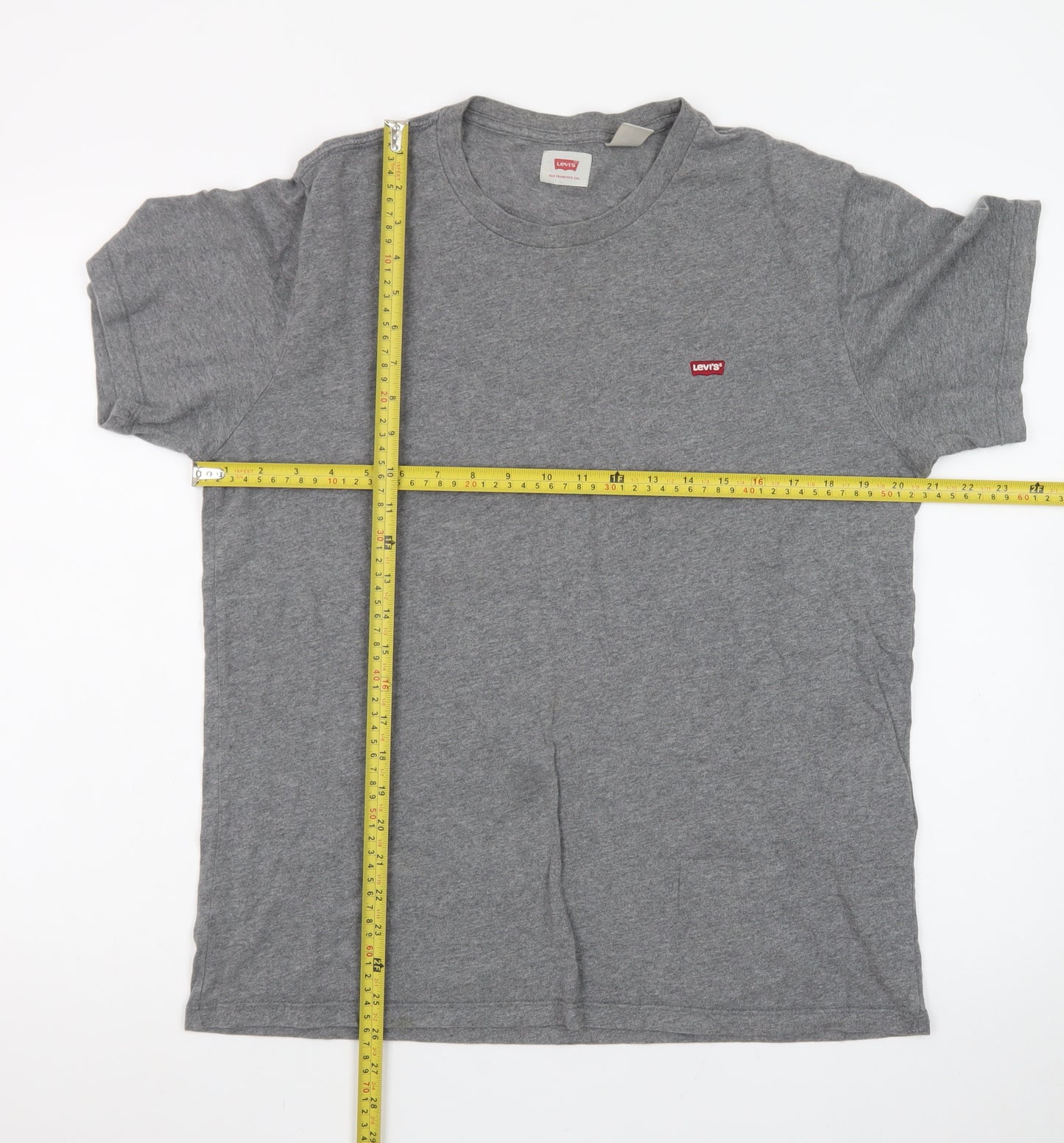 Levi's Men's Grey Crew Neck Short Sleeve Classic Cotton T-Shirt M