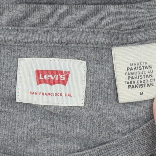 Levi's Men's Grey Crew Neck Short Sleeve Classic Cotton T-Shirt M
