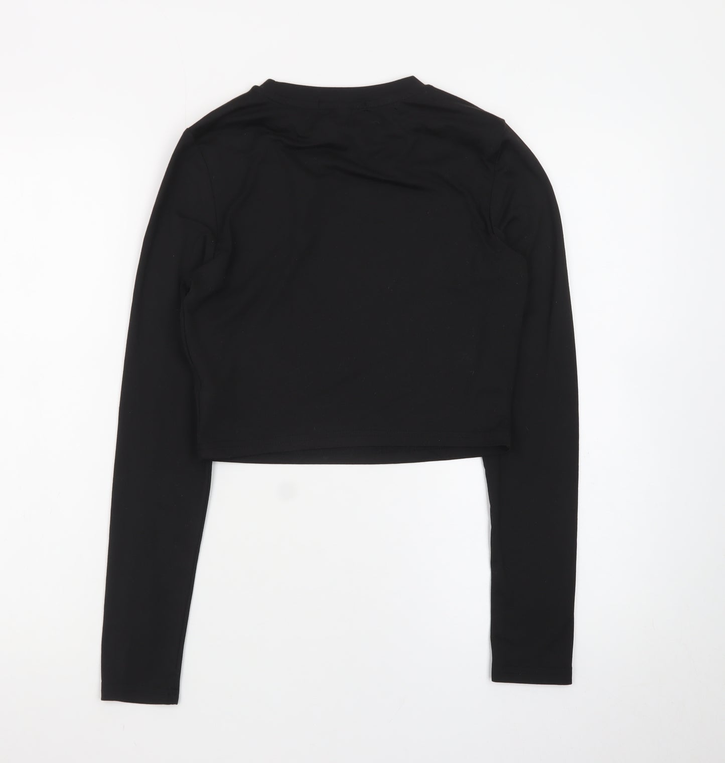 Harry Potter Women's Black Cropped Long Sleeve T-Shirt Size M