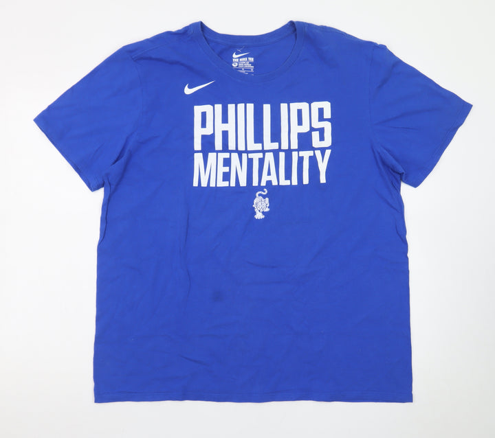 Nike Men's Blue Phillips Mentality Athletic Fit T-Shirt XL