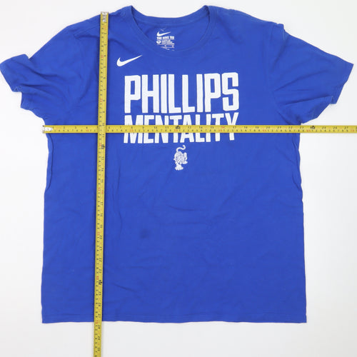 Nike Men's Blue Phillips Mentality Athletic Fit T-Shirt XL
