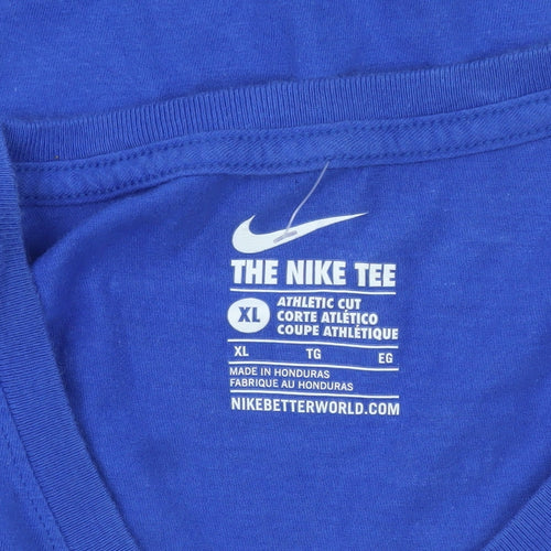 Nike Men's Blue Phillips Mentality Athletic Fit T-Shirt XL