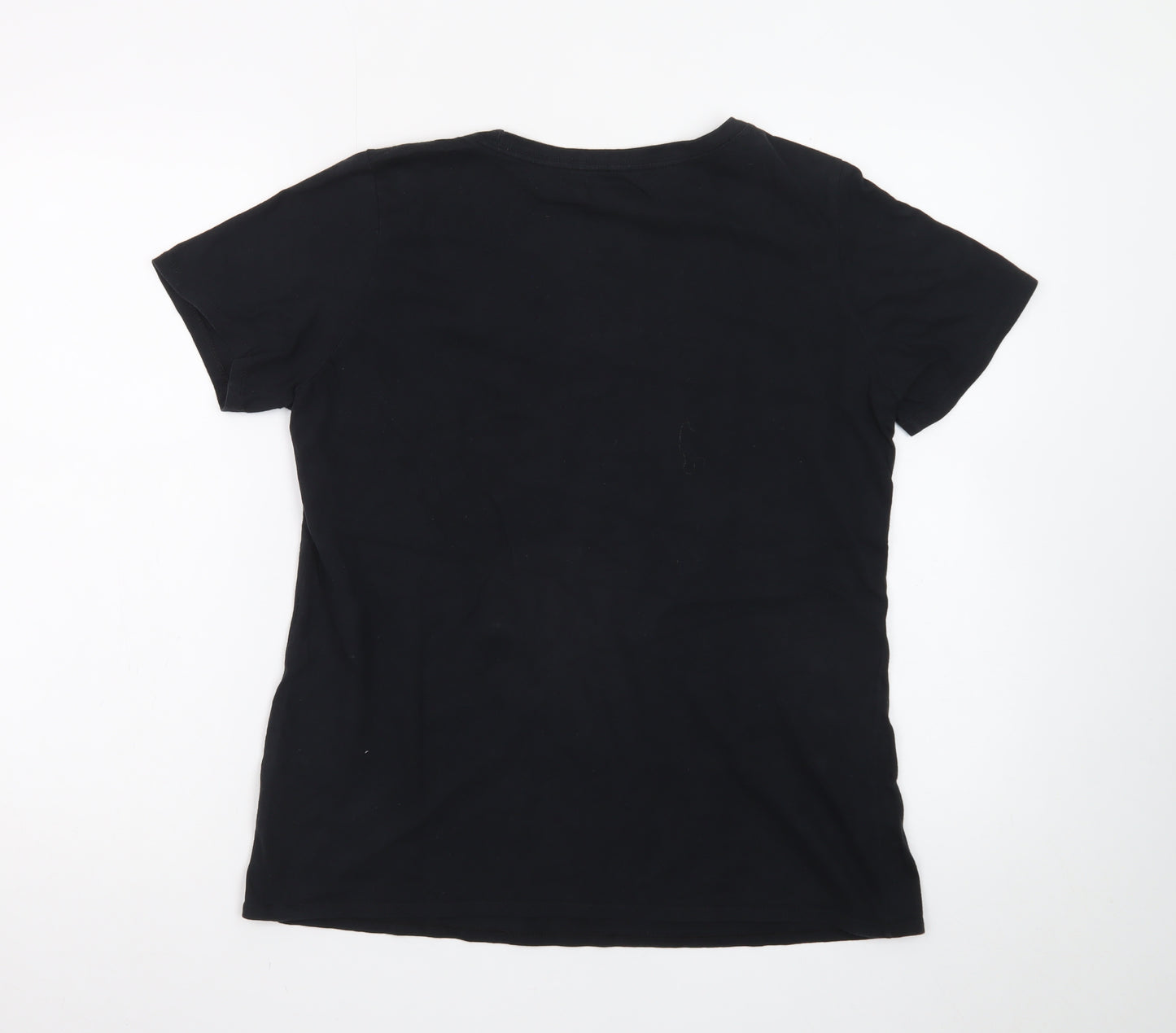 Nike Womens Black Athletic Fit T-Shirt Medium Short Sleeve Sports Tee