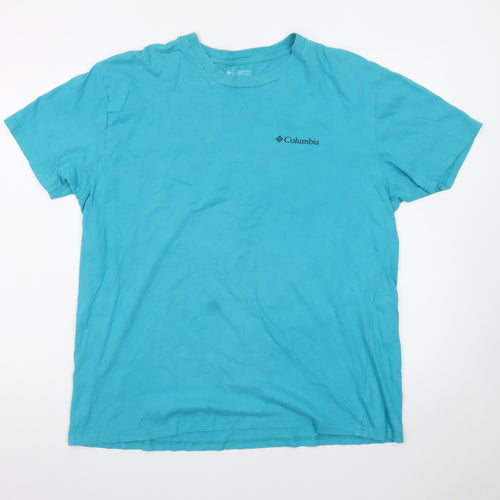 Columbia Men's Blue XL Graphic Cotton T-Shirt