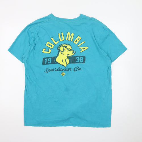Columbia Men's Blue XL Graphic Cotton T-Shirt