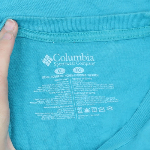 Columbia Men's Blue XL Graphic Cotton T-Shirt