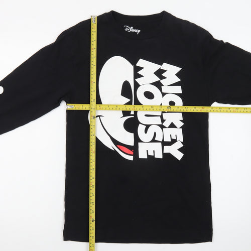 Disney Mickey Mouse Black Long Sleeve Crew Neck T-Shirt Women’s Small