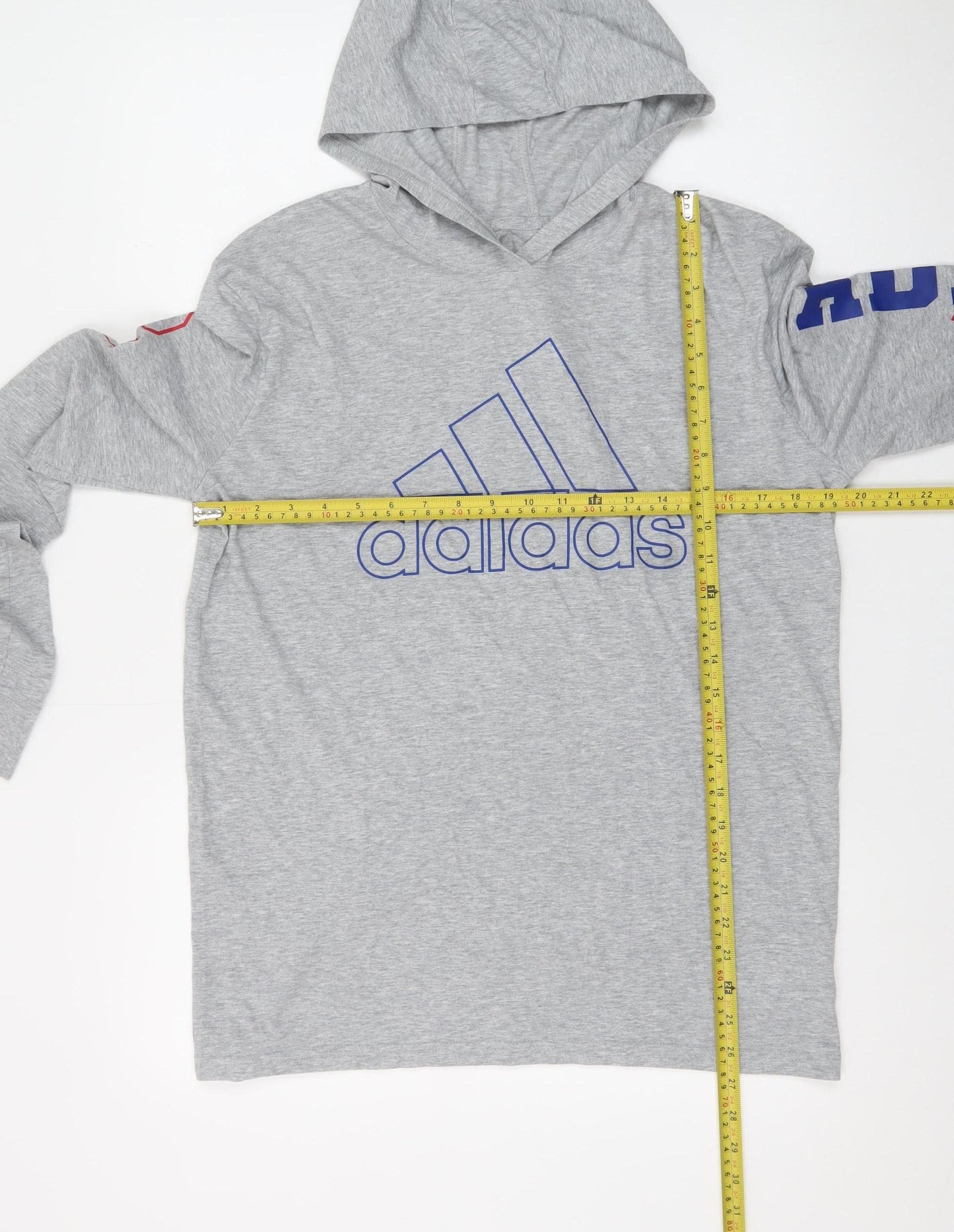 Adidas Men's Grey XL Pullover Hoodie Logo Long Sleeve Sportswear