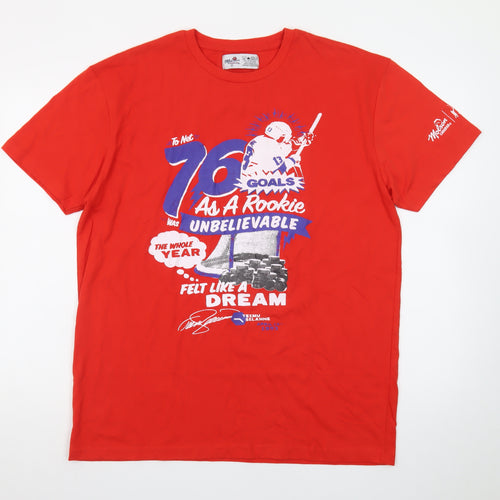 Molson Canadian Men's Red Graphic Sports T-Shirt Size L