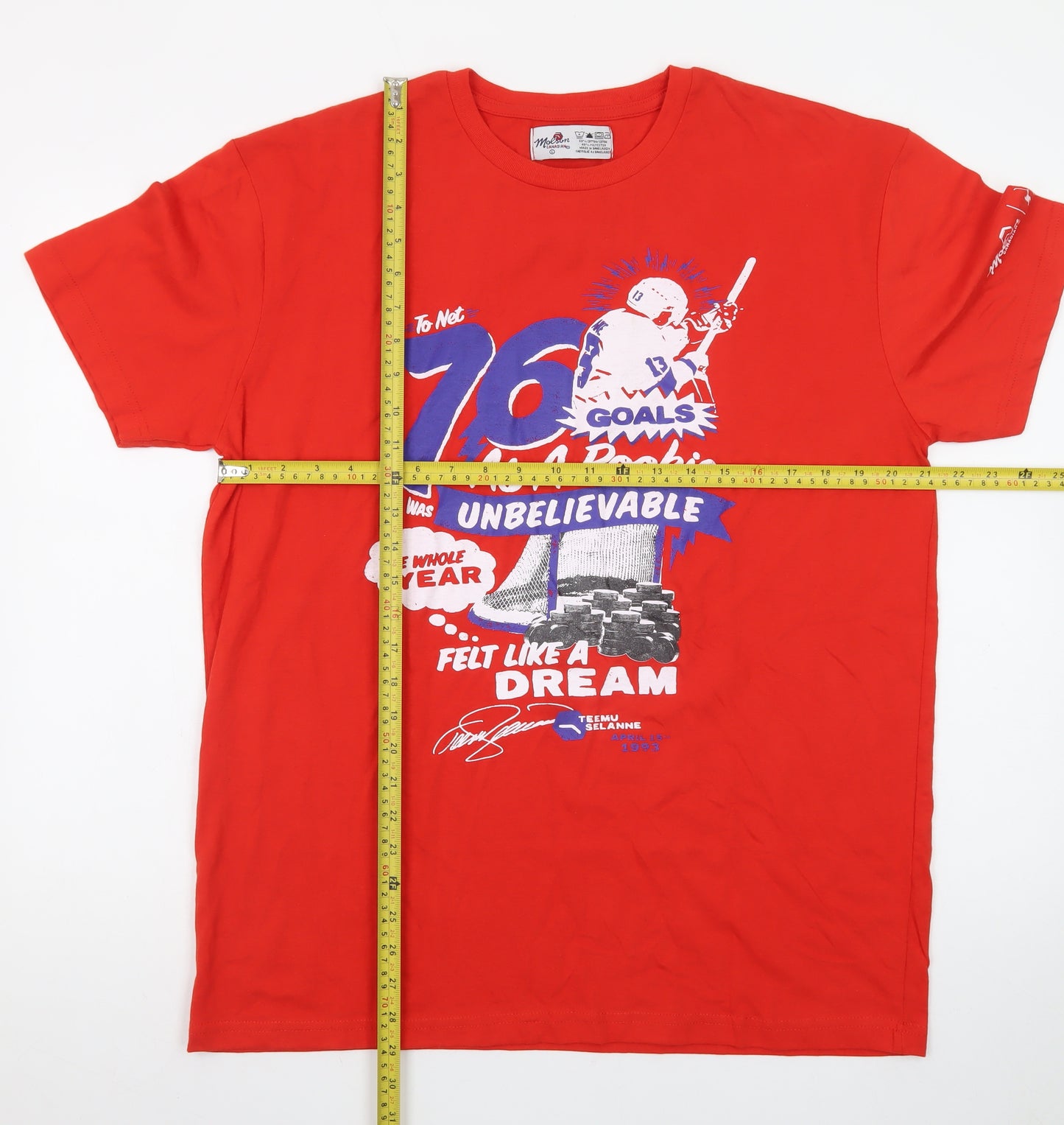 Molson Canadian Men's Red Graphic Sports T-Shirt Size L