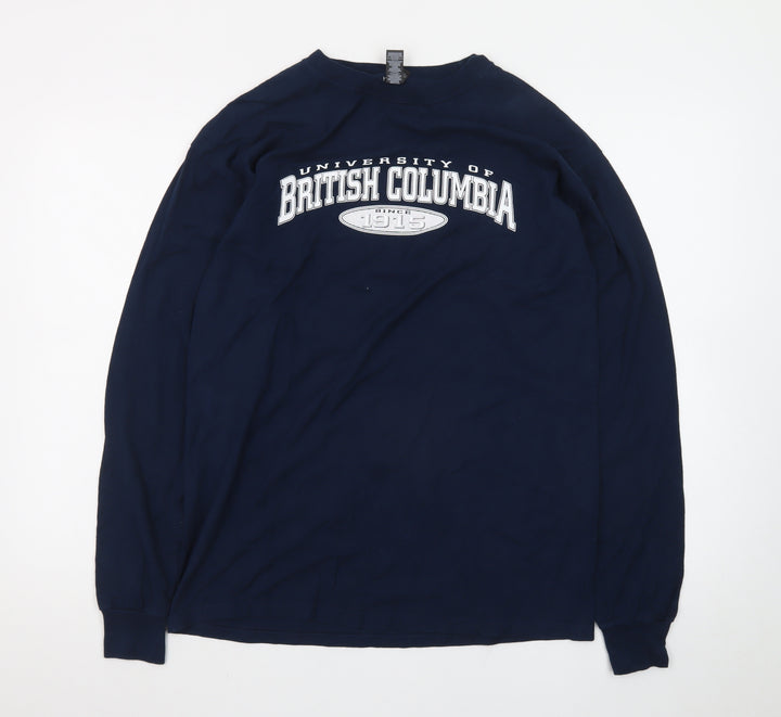 M&O Heavy Men's Navy University of British Columbia Long Sleeve T-Shirt Size M