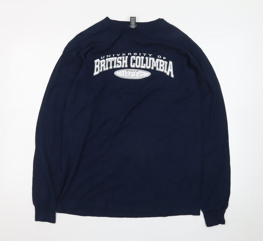 M&O Heavy Men's Navy University of British Columbia Long Sleeve T-Shirt Size M