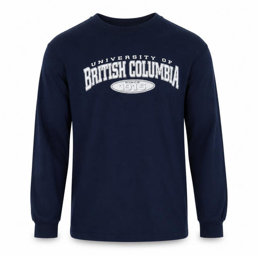 M&O Heavy Men's Navy University of British Columbia Long Sleeve T-Shirt Size M