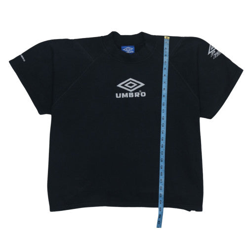 Umbro Mens Black XL Crew Neck Short Sleeve Sports T-Shirt