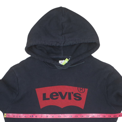 Levi's Men's Blue Pullover Hoodie M Logo Graphic Fleece Sweatshirt