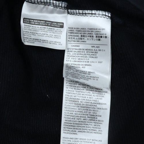 Levi's Men's Blue Pullover Hoodie M Logo Graphic Fleece Sweatshirt