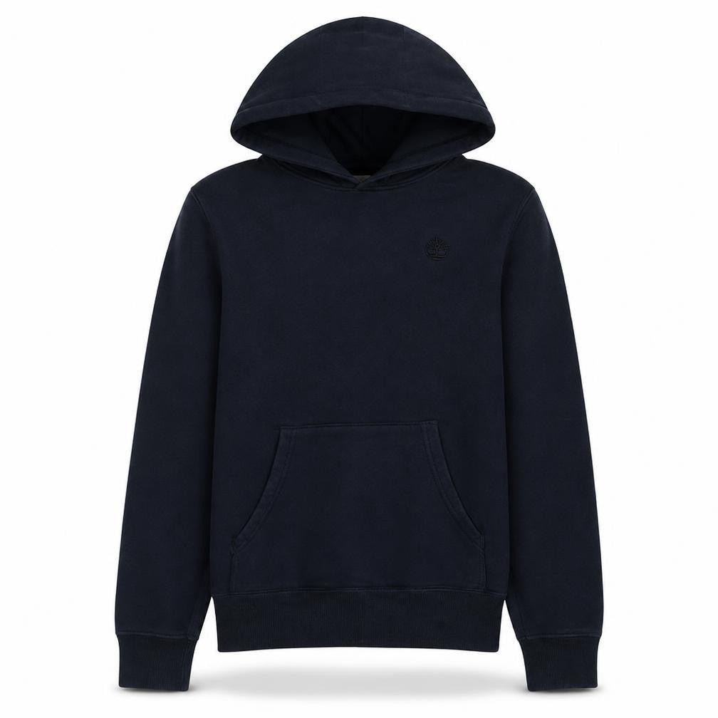 Front view of Diesel Men's Blue Pullover Hoodie XL Cotton Fleece