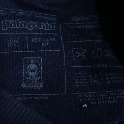 Patagonia Men's Blue Regular Fit Crew Neck Sweatshirt Size M