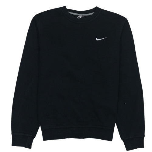 Nike Men's Black Crew Neck Fleece Sweatshirt Medium Regular Fit