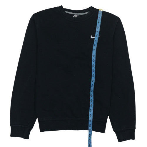 Nike Men's Black Crew Neck Fleece Sweatshirt Medium Regular Fit
