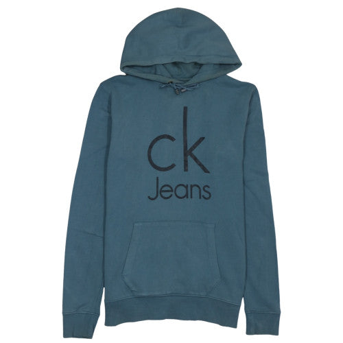 Calvin Klein Jeans Men's Blue Logo Pullover Hoodie Size S