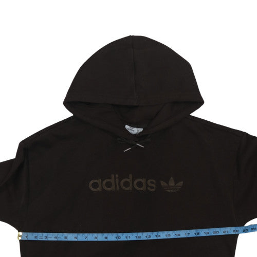 Adidas Womens Black Pullover Hoodie Size 14 Logo Hooded Sweatshirt