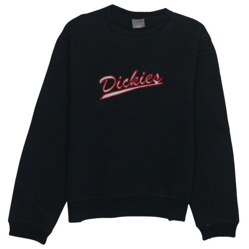 Dickies Mens Black Medium Pullover Sweatshirt Crew Neck Logo