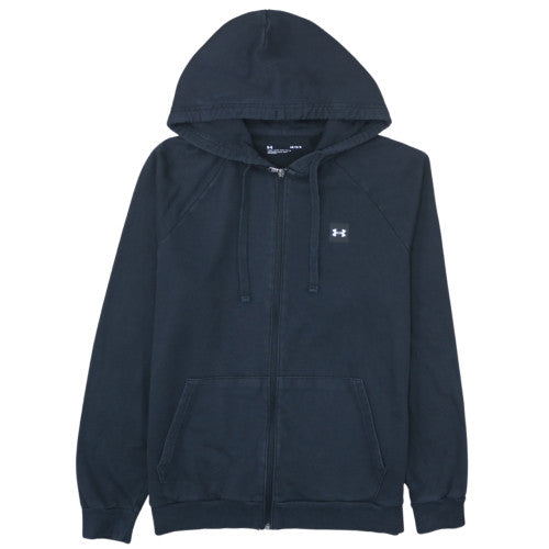Under Armour Men's Black Full Zip Hoodie L Relaxed Fit Fleece
