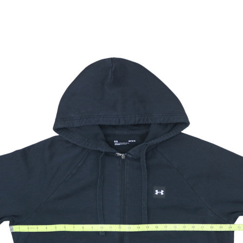 Under Armour Men's Black Full Zip Hoodie L Relaxed Fit Fleece