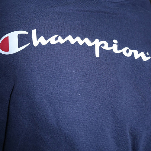 Champion Teens Blue Pullover Hoodie Size 12 Slim Logo Fleece Sweatshirt
