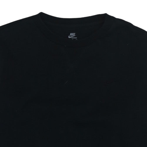 Nike Mens Black XL Crew Neck Fleece Sweatshirt Pullover