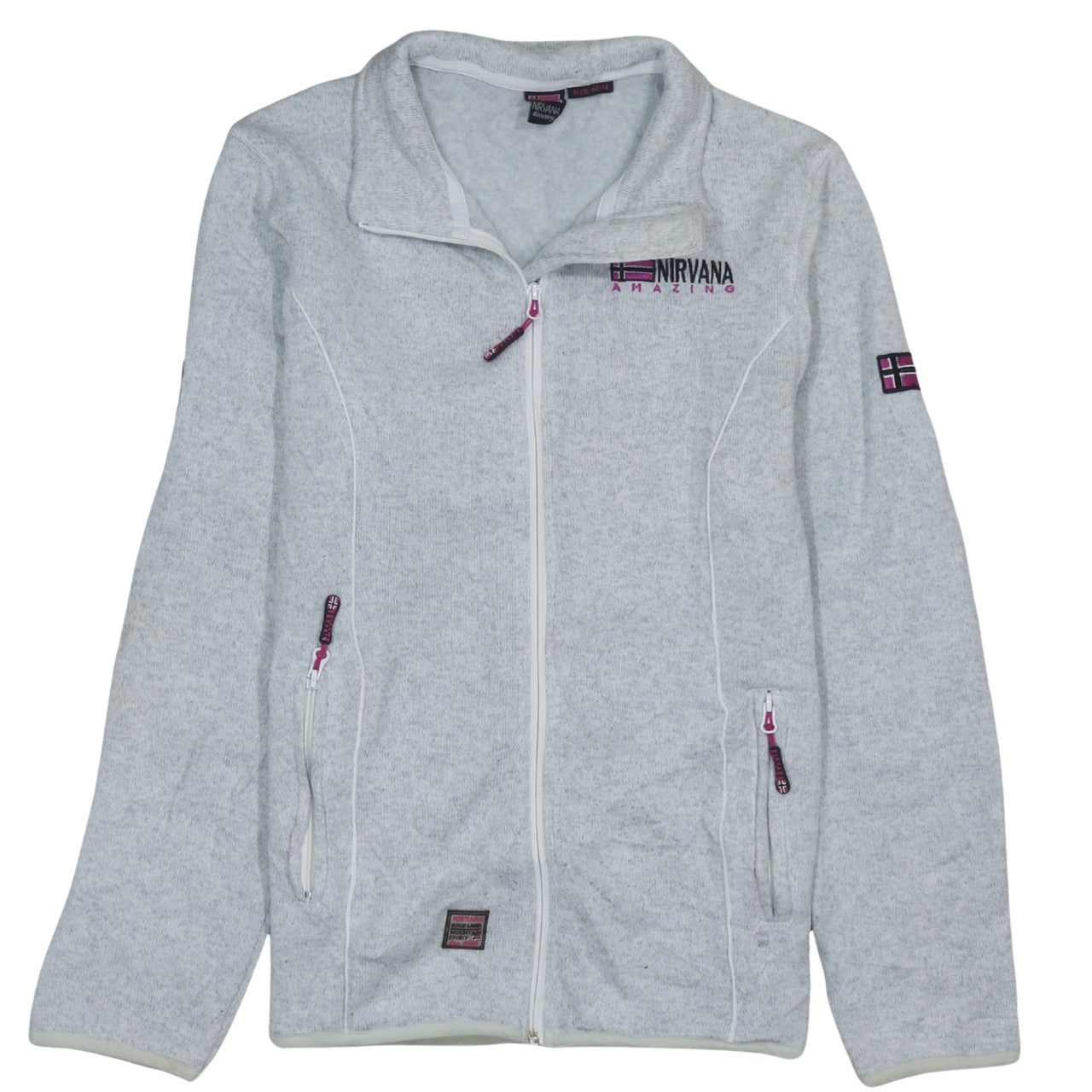 Nirvana Discovery Men's Grey Fleece Zip Jacket Size 42 Regular