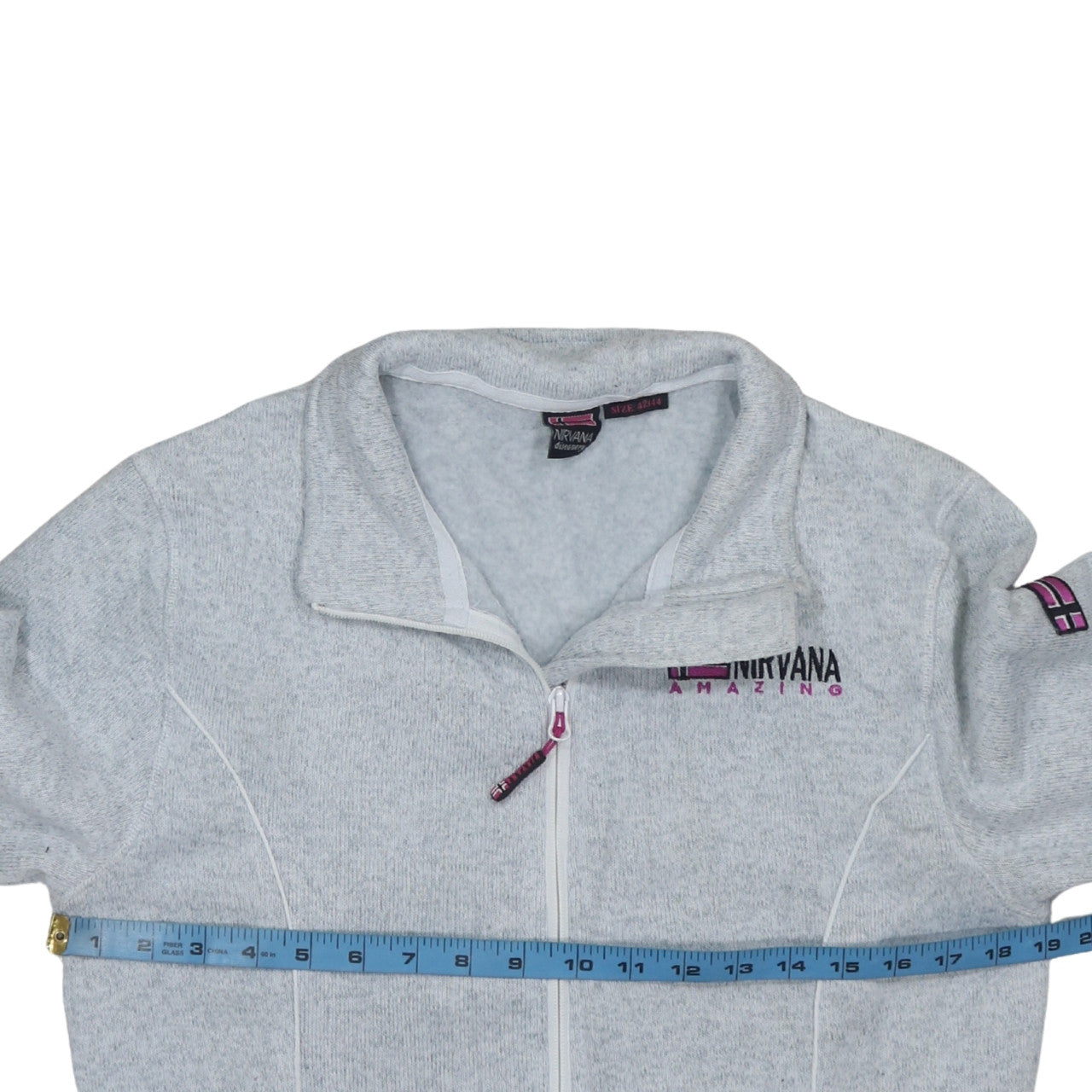 Nirvana Discovery Men's Grey Fleece Zip Jacket Size 42 Regular