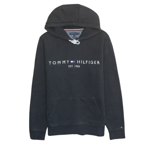 Tommy Hilfiger Men's Black Pullover Hoodie M Organic Cotton