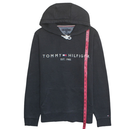 Tommy Hilfiger Men's Black Pullover Hoodie M Organic Cotton