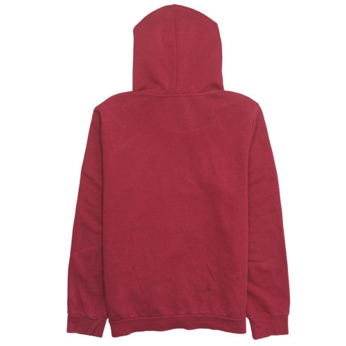 Adidas Men's Red Pullover Hoodie L Regular Fit Logo Sweatshirt