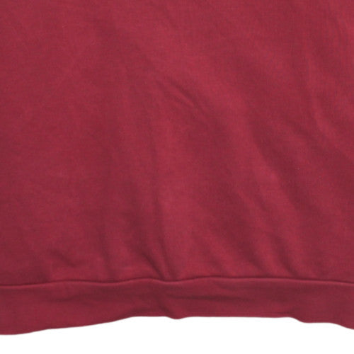 Adidas Men's Red Pullover Hoodie L Regular Fit Logo Sweatshirt