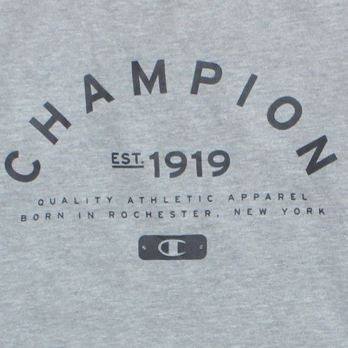 Champion Unisex Grey Pink 2XL Pullover Crew Neck Sweatshirt