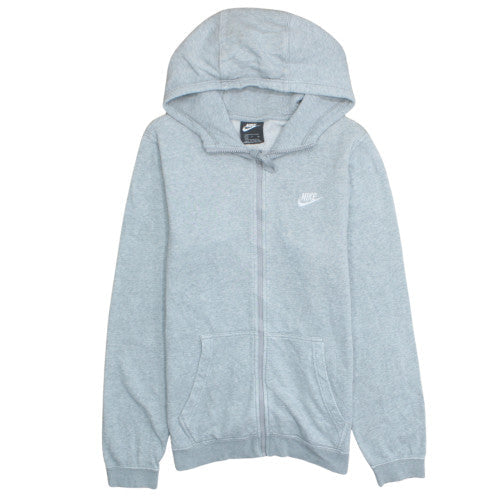 Nike Men's Grey Full Zip Hoodie S Regular Fit Sportswear