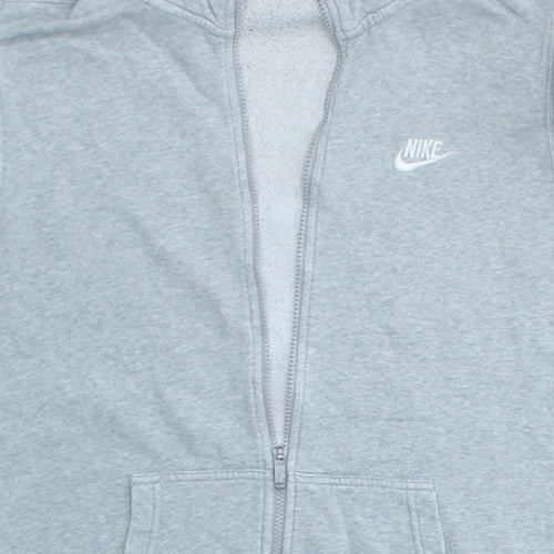 Nike Men's Grey Full Zip Hoodie S Regular Fit Sportswear