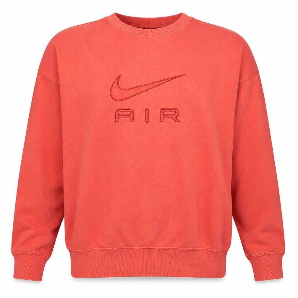 Front view of Nike Men's Red Air Logo Pullover Sweatshirt, size L